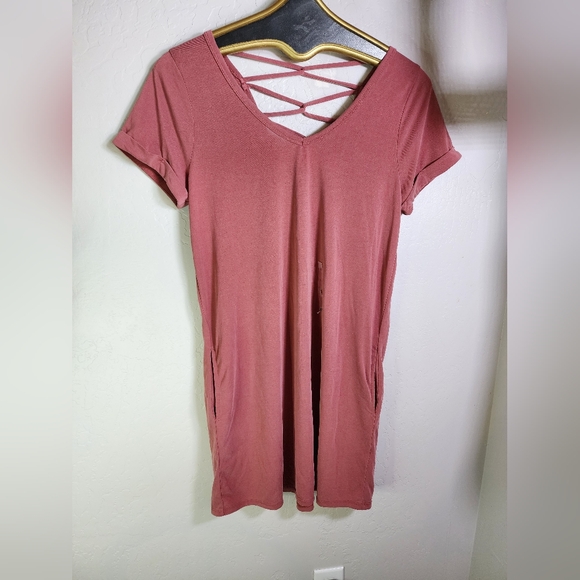 BKE Strappy Mini Dress With Pockets in Brick Size Small - Picture 10 of 12